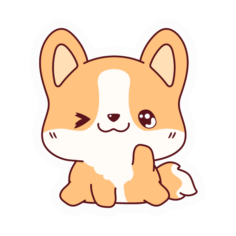 5 cute stickers 3X3 in