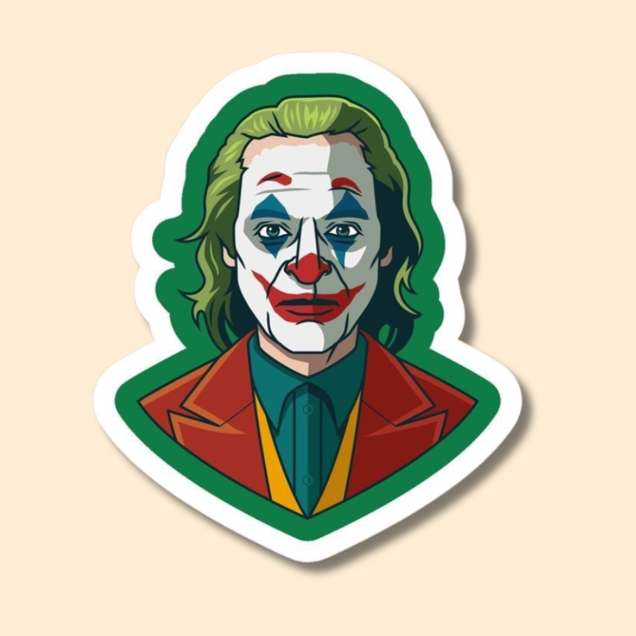 "DC Joker" Vinyl Stickers for Laptop, Journal Mobile Phone - Waterproof.