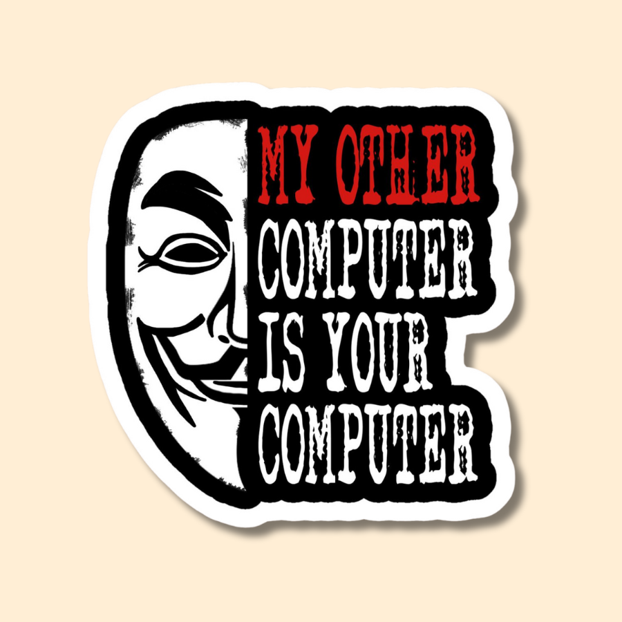 "Hacker quote" Vinyl Sticker for Laptop, Journal Mobile Phone, bottle, guitar, books - Waterproof.