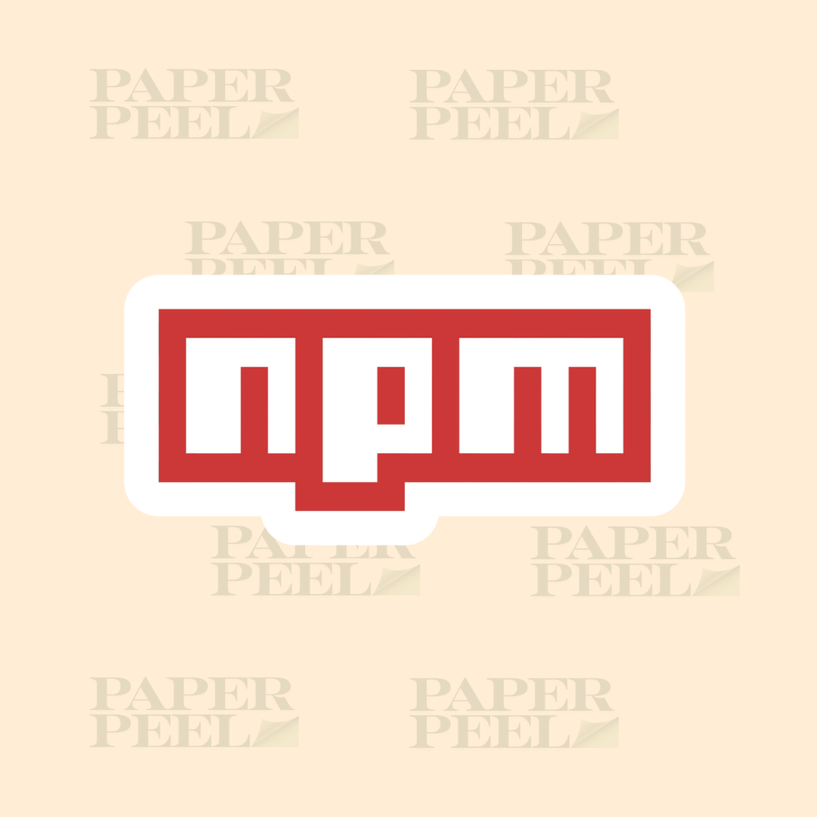 npm logo Vinyl Stickers for Laptop, Journal Mobile Phone - Waterproof