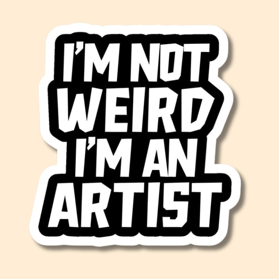 Quote for Artist, Vinyl Stickers for Laptop, Journal Mobile Phone - Waterproof