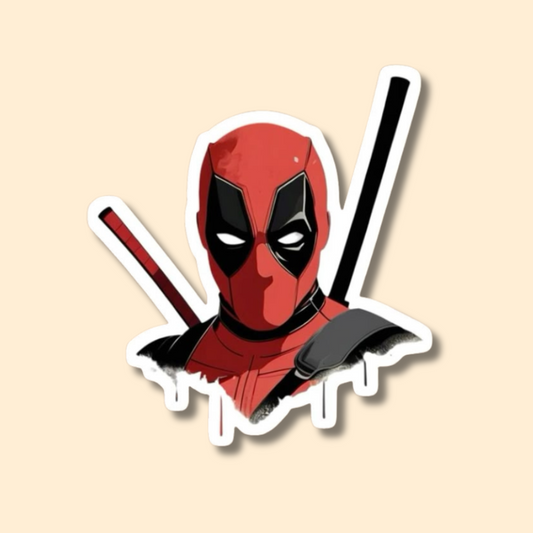 "Marvel Deadpool" Vinyl Stickers for Laptop, Journal Mobile Phone - Waterproof.
