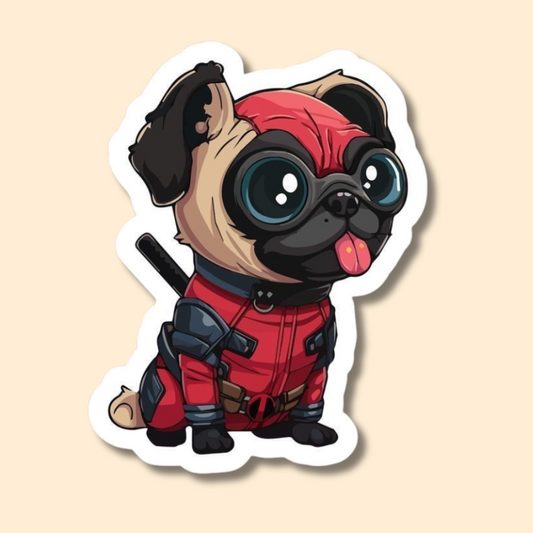 "Marvel Dogpool" Vinyl Stickers for Laptop, Journal Mobile Phone - Waterproof.