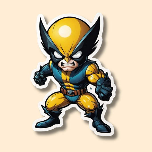 "Marvel Wolverine " Vinyl Stickers for Laptop, Journal Mobile Phone, bottle, guitar, books - Waterproof.