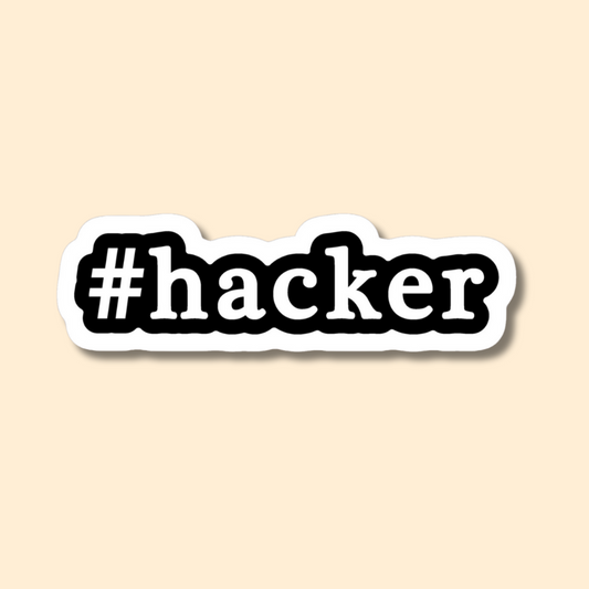 "Hacker" quote Vinyl Stickers for Laptop, Journal Mobile Phone - Waterproof