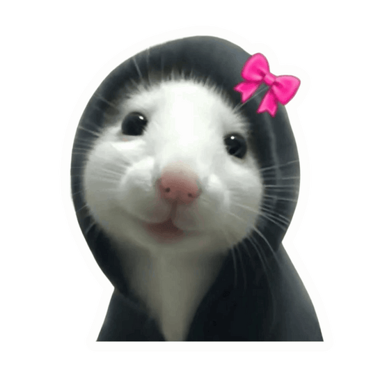 White mouse sticker