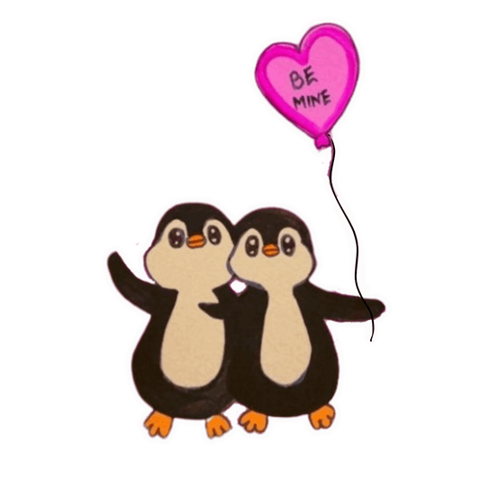 Penguin sticker - love of life