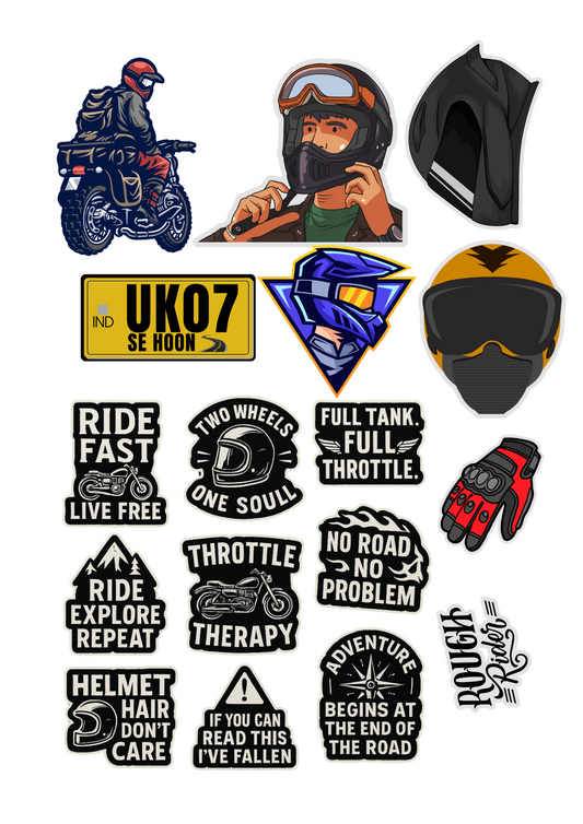 Exclusive stickers for Bikers - waterproof stickers