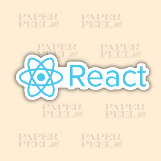 Reactjs logo Vinyl Stickers for Laptop, Journal Mobile Phone - Waterproof