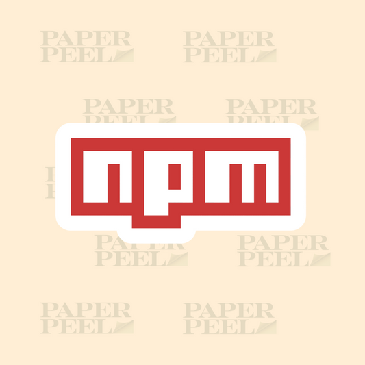 npm logo Vinyl Stickers for Laptop, Journal Mobile Phone - Waterproof