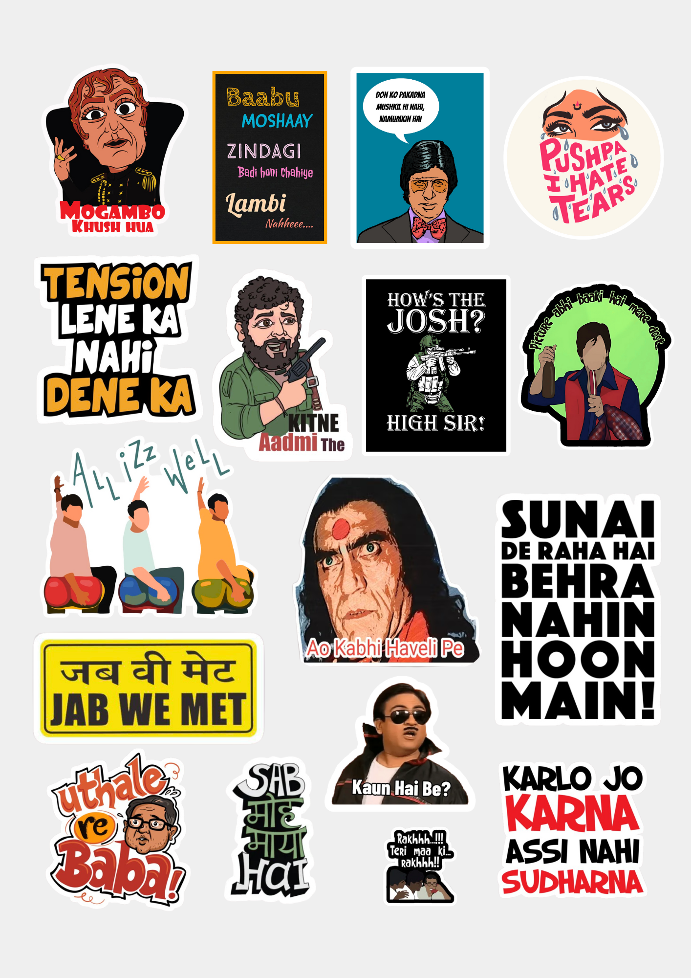 Bollywood meme stickers