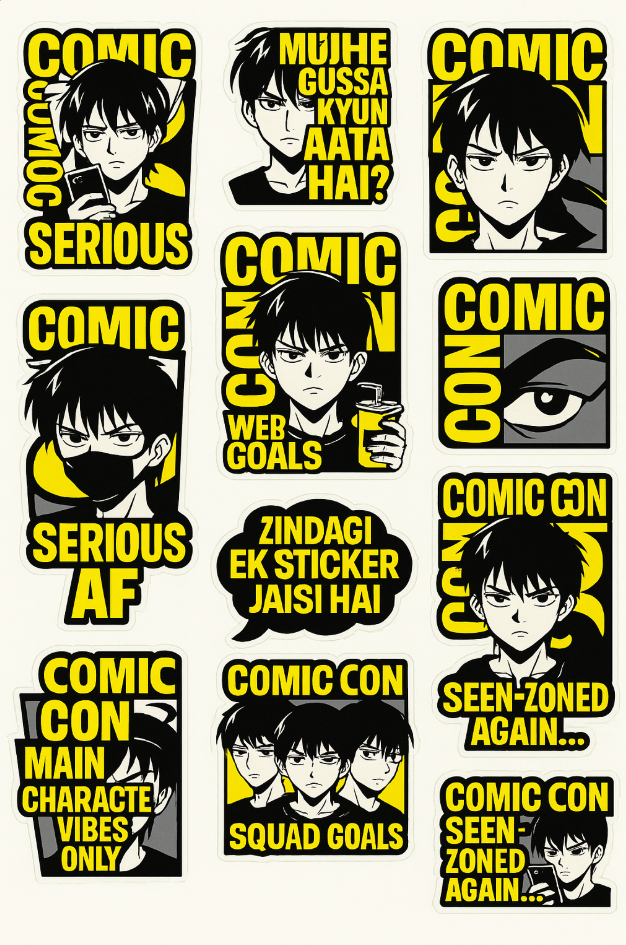 Anime Comic style stickers