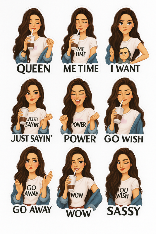 10 waterproof stickers for girls
