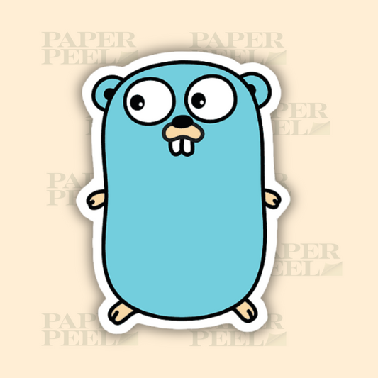 GoLang  logo sticker, Vinyl Stickers for Laptop, Journal Mobile Phone - Waterproof